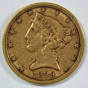 Sharp 1899-S US $5 Liberty Gold Piece
