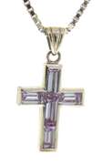 Sterling Silver Italy Milor Cross Necklace