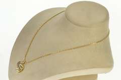 10K Yellow Gold 1.00 Ctw Baguette Diamond Channel Heart Pendant