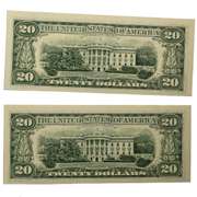 2 CR CU 1990 $20 FRN Star Notes