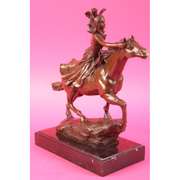 Amazon Warrior Ride Horse Bronze Sculpture