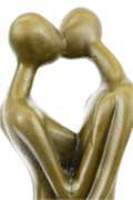 First Kiss Bronze Statue on Marble Base
