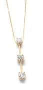 Favorite Diamond 3 Stone Yellow Gold Necklace