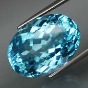 Glittering and huge! 25.20ct vivid sky blue Topaz