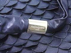YSL St. Tropez Black Fish Scale Purse