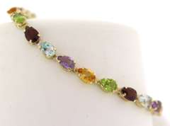 Favorite Multi Pear Gemstone Line Bracelet