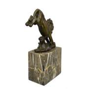Jumping Lion Animal Edition Bronze Sculpture