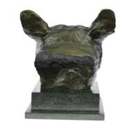 Man Best Friend French Bulldog Dog Bronze Sculpture