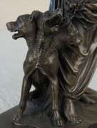 Three Headed Dog Mythical Bronze Sculpture