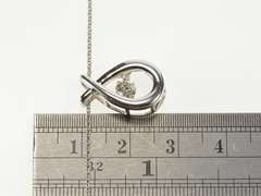 14K White Gold 0.28 Ct Dazzling Diamond Solitaire Chain Necklace