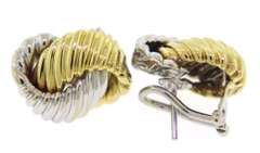 Powerful 18kt Shrimp Knot Earrings