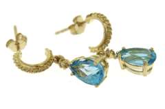Fabulous Blue Topaz and Diamond Accent Earrings