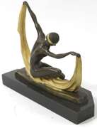 Graceful Nude Dancer Bronze Figurine
