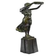 European Vienna Girl Bronze Sculpture