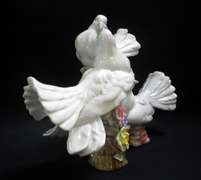 Trio of Love Birds 12inc Porcelain