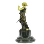 Young Woman With Sword Bronze Statue