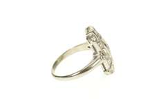 18K White Gold 0.33 Ctw Art Deco Diamond Filigree Engagement Ring