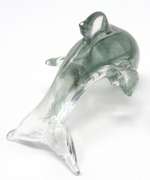Art Glass Hand Blown Dolphin Statue