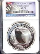 2012 P Australia S$1 Kookaburra NGC MS70