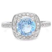 Baby Swiss Blue Topaz Sterling Silver Ring