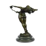 Nude Beauty Stretching Bronze Sculpture