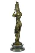Victorian Lady with water Jug Bronze Sculpture