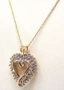 Handsome Diamond Open Heart Necklace