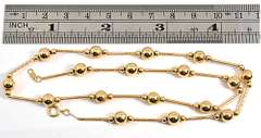 Bar & Bead 14k Necklace