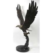 Multi Color Patina American Eagle Bronze Sculpture