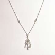 Lively Diamond Necklace in 14K White Gold