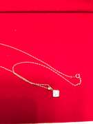 14k yellow gold chain with diamond pendant