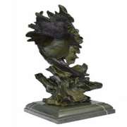American Eagle on Marble Base Bronze Sculpture