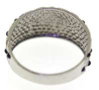 14KT White Gold Ring with Sapphires