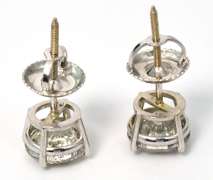 18K White Gold & Diamond Earrings
