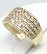 Amazing 4 Row Channel Set Diamond Ring