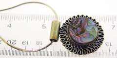 Italian Sterling Silver Mexico Abalone Necklace