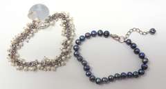 Group Lot of Pearl Necklaces and Bracelets