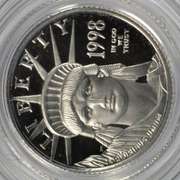 Gem Ultra Cameo PRF 1998-W $10 pure Platinum Eagle