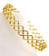 Spectacular 22kt Diamond Cut Open Bangle