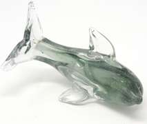 Art Glass Hand Blown Dolphin Statue