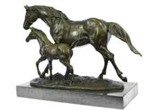 Detailed Bronze Horse Foal Figure