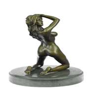 Naked Beautiful Girl Bronze Sculpture