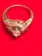 Ladies 14k gold diamond ring