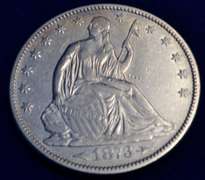Type Set Builder 1873  Seated Liberty Half Dollar.