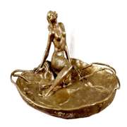 Special Circular Patina Jewelry Tray Bronze Sculpture