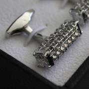 Handsome Pair Jeweled Style Cufflinks By Carelli