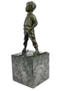 Sport Ski Player Bronze Statue