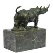 Rhino Bronze Figurine