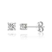 Sterling Silver 1/4ct Diamond Stud Earrings