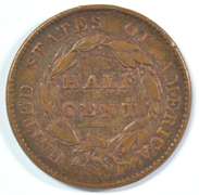 Scarcer 1825 Classic Head Half Cent in XF